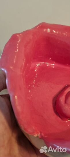 Продам вазу керамика, ручная, диам.13-14 см