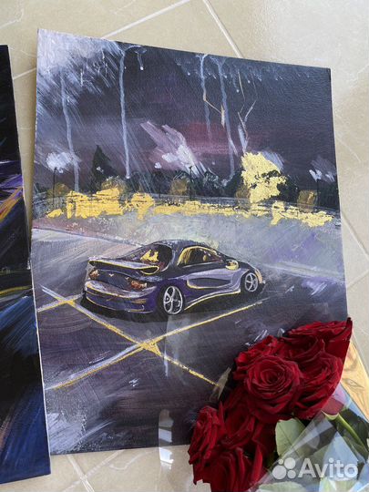 Картина акрилом на холсте