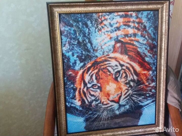Тигр(ца) алмаз.мозаика