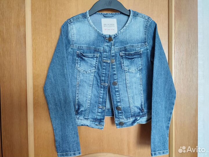 Джинсовая куртка для девочки 134-140р GeeJay