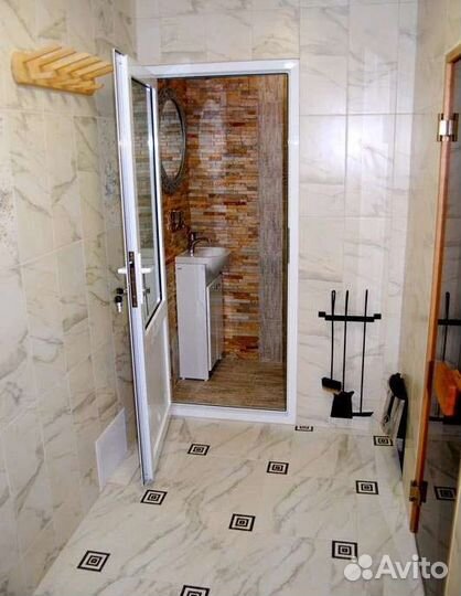 Баня на дровах с бассейном