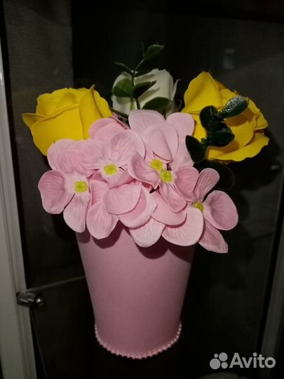 Композиции и букеты из мыльных роз