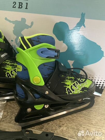 Ролики коньки 2 в 1 раздвижные