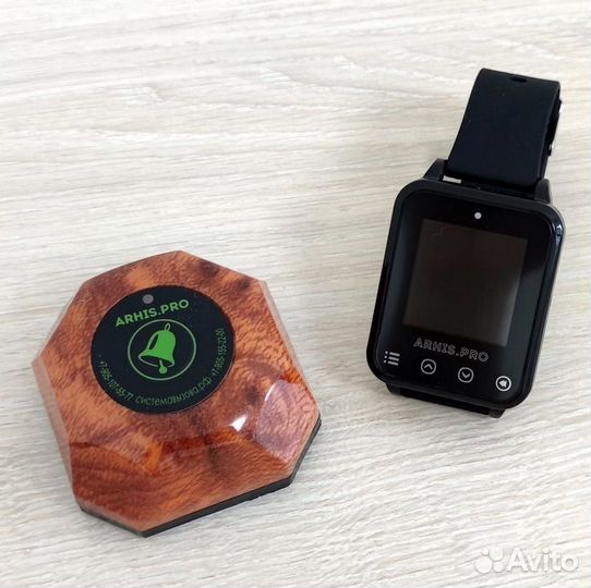 Кнопка вызова официанта Бургер с часами Элит