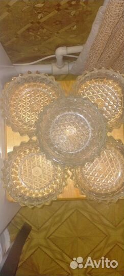 Шесть хрустальных пепельниц СССР