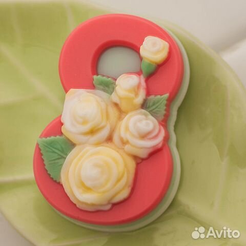 Фигурное мыло ручной работы. 8 марта