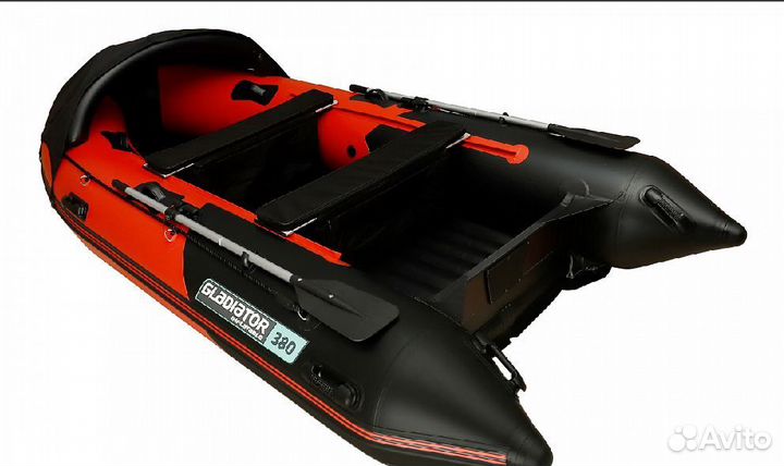 Лодка gladiator E380PRO special edition красная