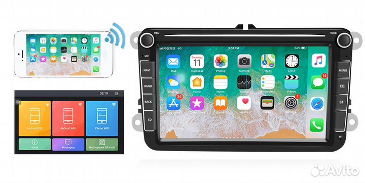 Штатная магнитола VW Golf Passat