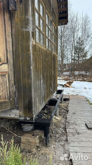 Замена фундамента венцов