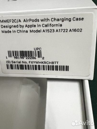 Наушники apple airpods 1-го поколения оригинал