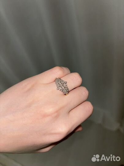 Кольцо золотое бриллиантовое 585 проба