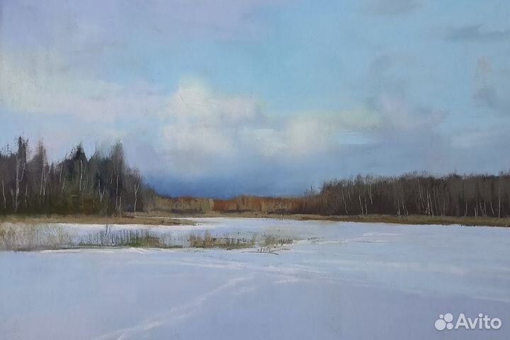 Этюд пастель пейзаж