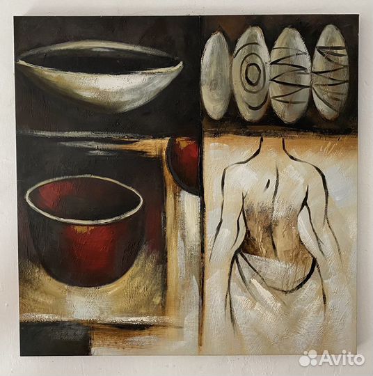 Картина Силуэт Девушки 100х100