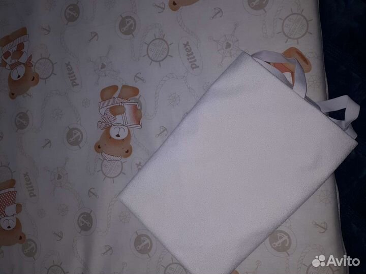 Матрас детский 120 60, бортики,защитная простыня