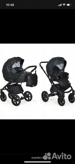 Коляска 2 в 1 Indigo Enigma Экокожа