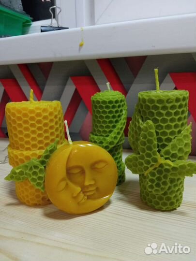 Свечи из вощины, и натурального соевого воска