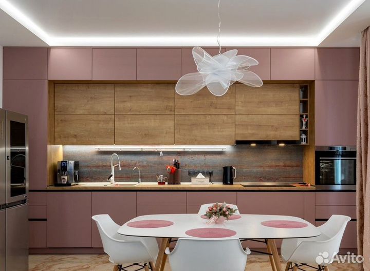 Прямой кухонный гарнитур AGT фасады