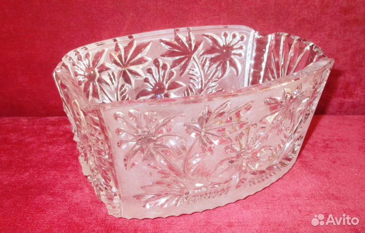 Вазочка хрусталь СССР прямоугольная