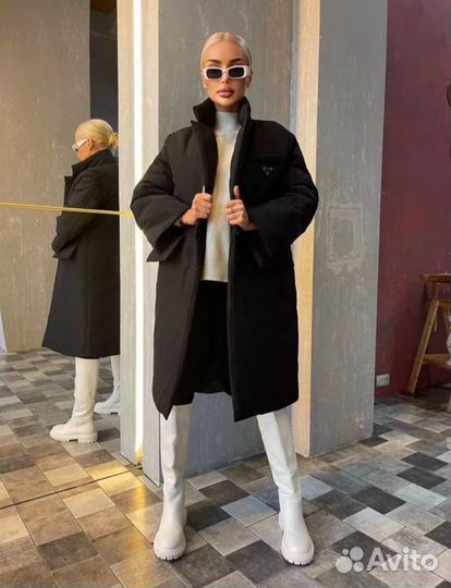 Новый женский пуховик пальто с поясом демисезон