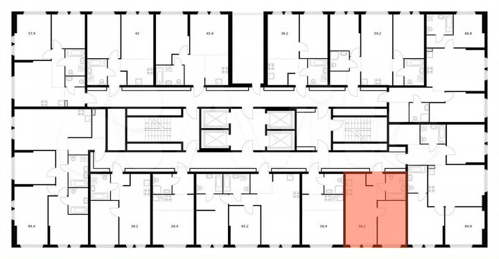 1-к. квартира, 38,2 м², 20/32 эт.