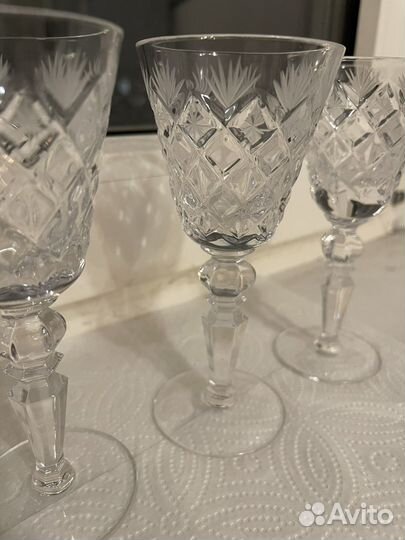 Хрустальные фужеры рюмки бокалы набор