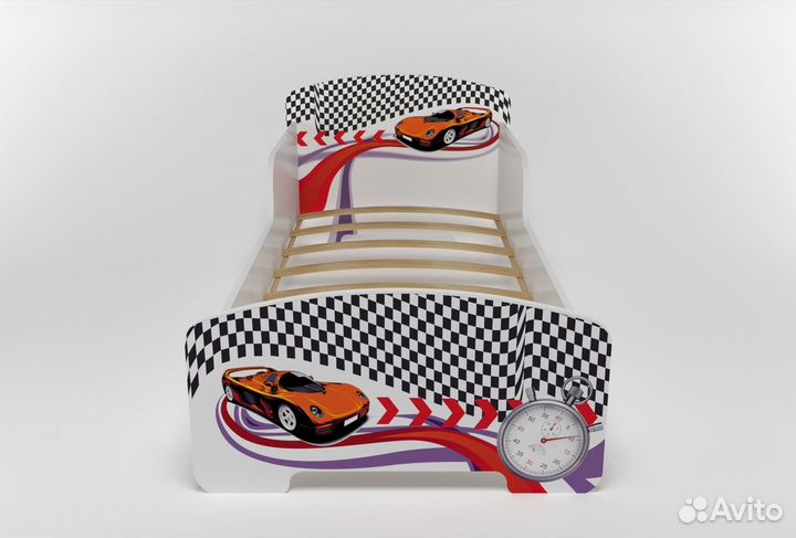Детская кровать 160х70 Racing Sports