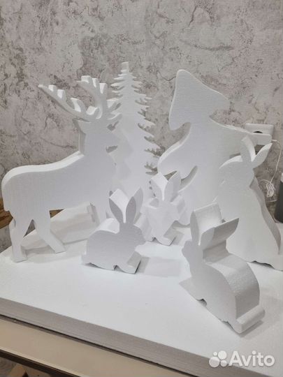 Фигуры из пенопласта на новый год