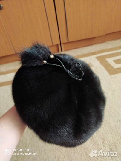 Женский норковый берет