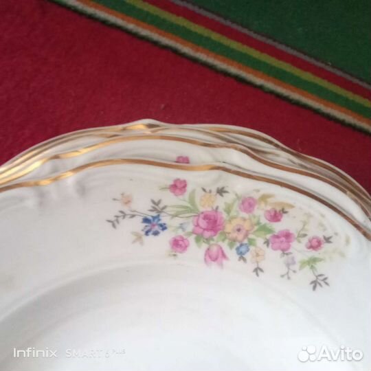 Тарелка суповая старая Польша 4 шт