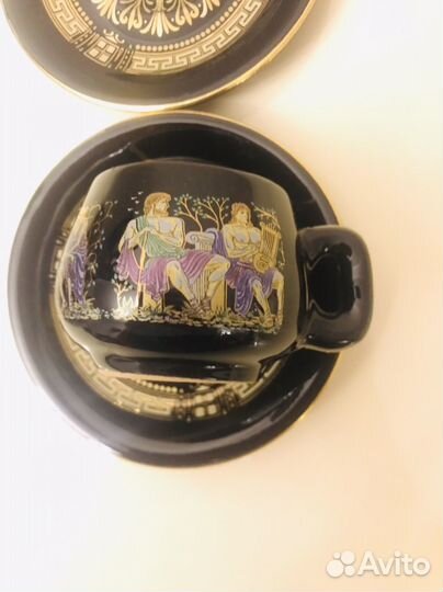 Кофейная пара 24к золото Hand made