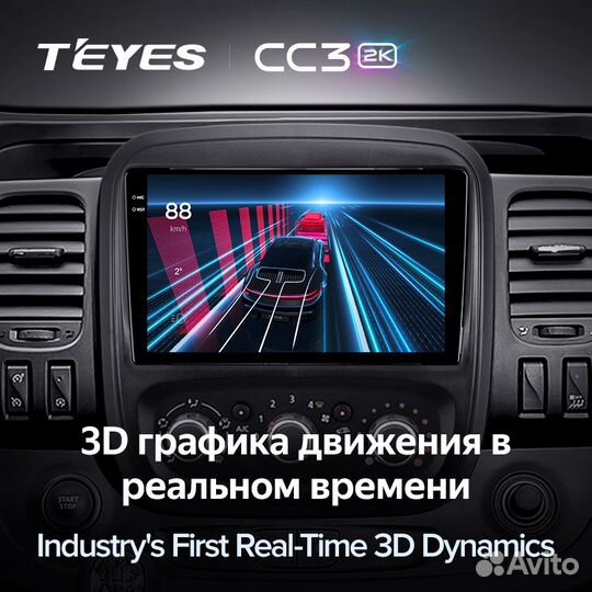 Магнитола Teyes CC3 2K 4/64 Renault Trafic 3