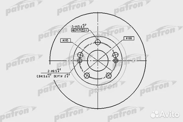 Patron PBD4109 Диск тормозной передн renault: espa