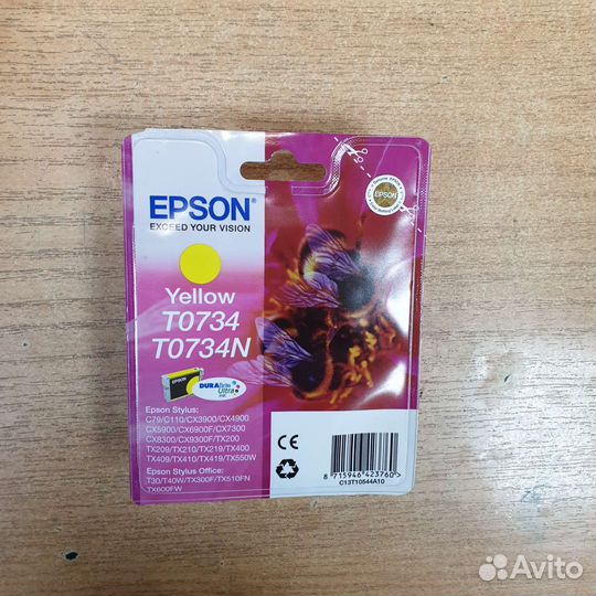 Картридж оригинал Epson T 0734 желтый