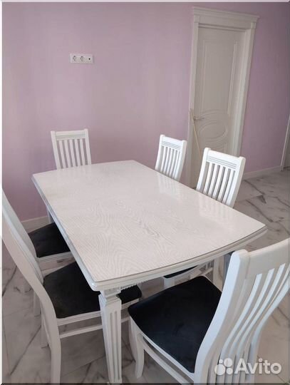 Кухонный стол раскладной белый