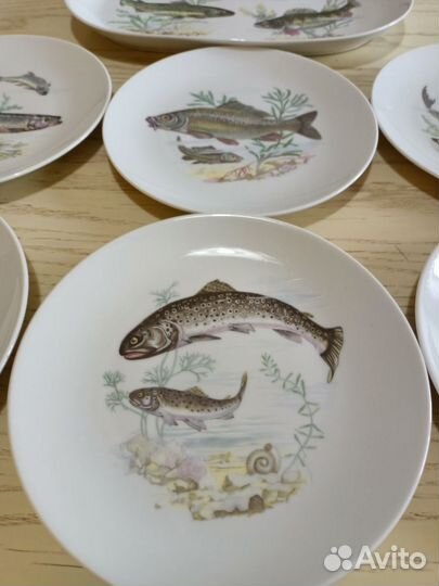 Тарелки и блюдо Kahla рыбы