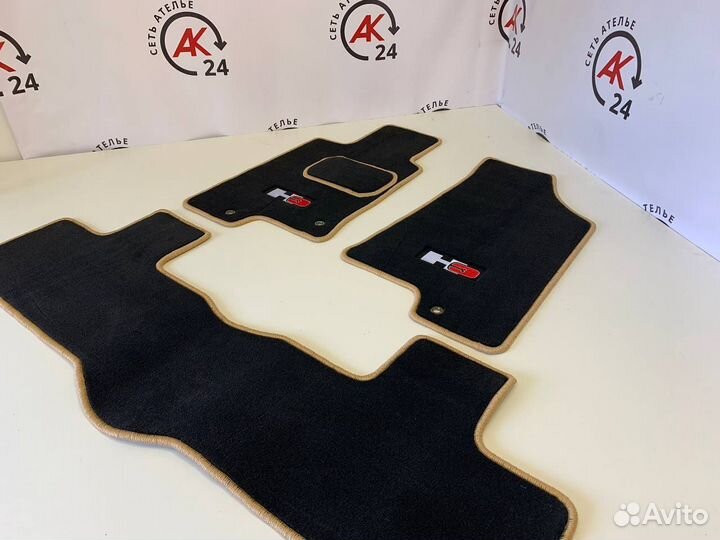Коврики Hummer H3 ворсовые велюровые в салон