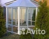 Остекление беседки распашное