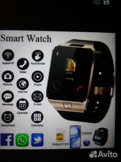 Блютуз smart часы Dz09
