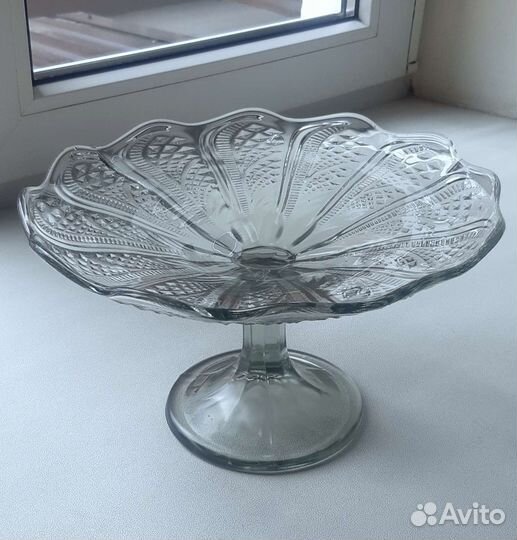 Ваза для фруктов. Цветное / Бесцветное стекло