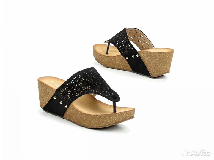 Новые сабо велюровые черные 36 Diamantique