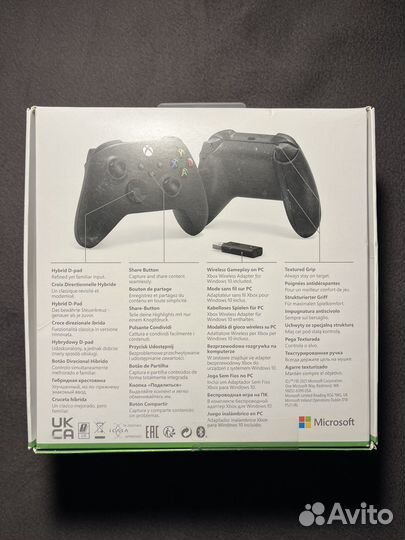 Геймпад Microsoft Xbox Series S/X + адаптер черный