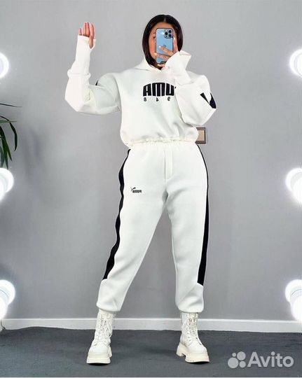 Женский тёплые спортивный костюм на флисе