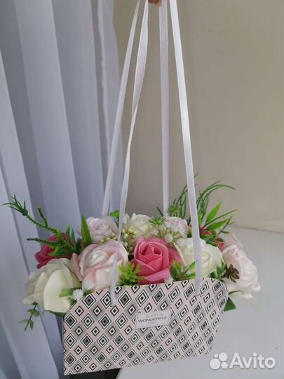 Букет из мыльных роз