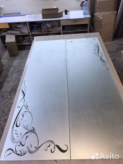 Зеркало с пескоструем