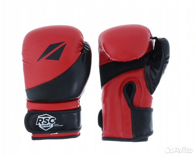 Перчатки боксерские RSC PU flex, красно-черные 6oz