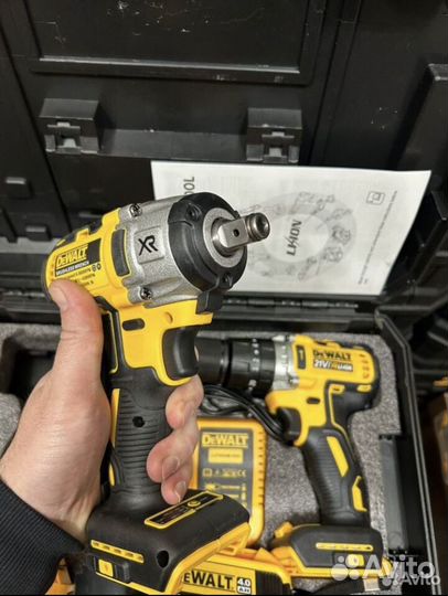 Шуруповерт+гайковерт dewalt набор 2в1