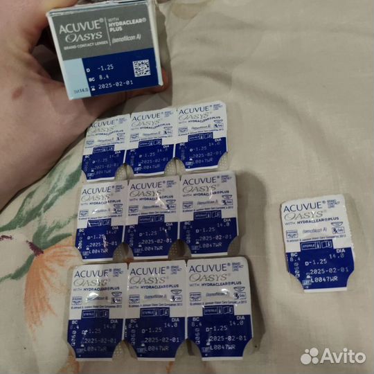 Линзы acuvue oasys -1.00 и -1.25 (двухнедельные)