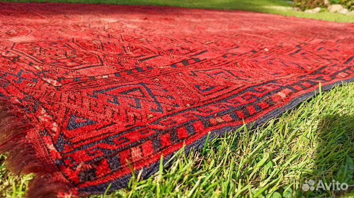 Старинный шерстяной ковер ручной работы 2.85*1.75