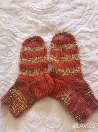 Шерстяные носки ручная работа