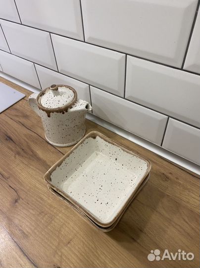 Салатница керамика квадратной формы